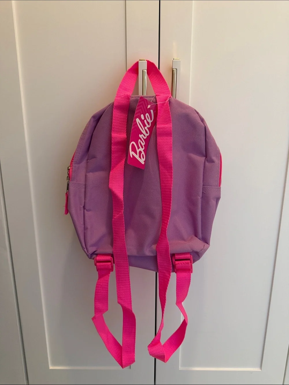 NWT Barbie Pink Kids Backpack with Blonde Doll Graphic